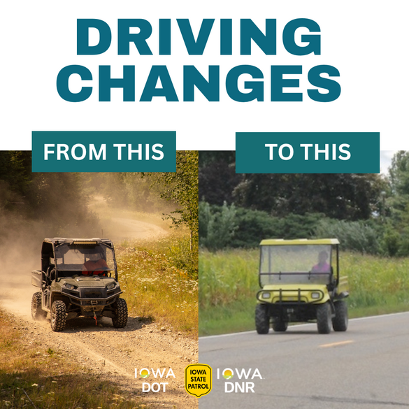 Comparison image of off-road trail driving and public roadway driving