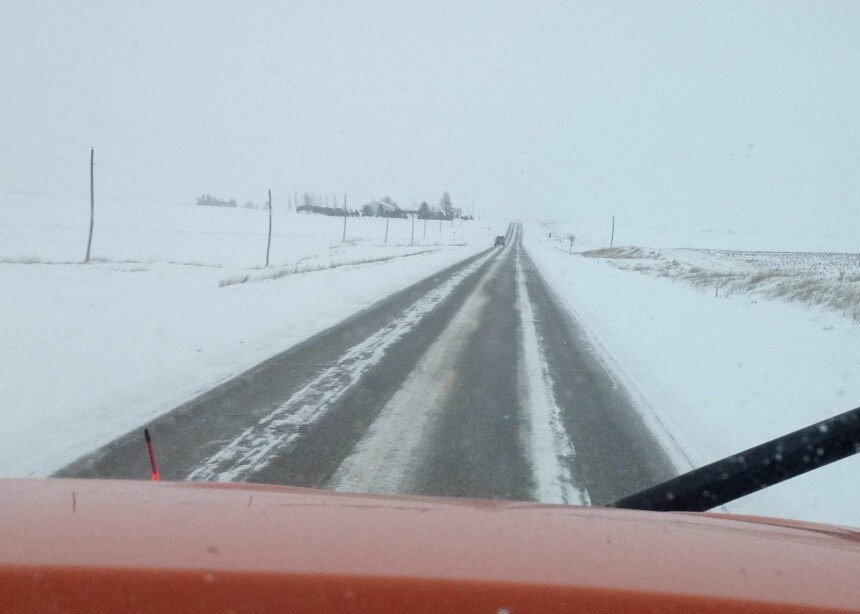 Partially covered road conditions
