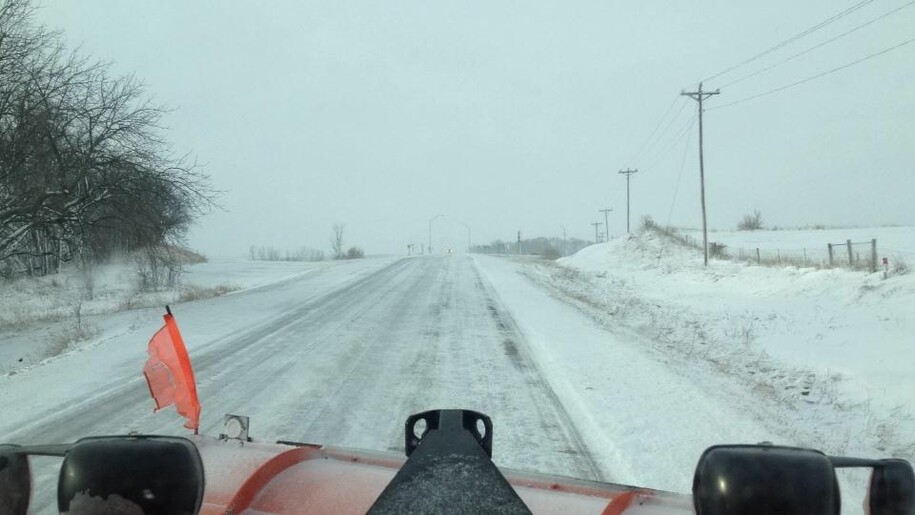 Completely covered road conditions