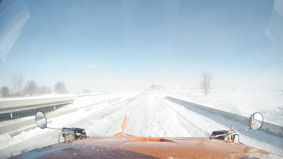 Completely covered road conditions