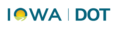 The Iowa Depart of Transportation's primary logo (horizontal)