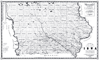 1851 State of Iowa map