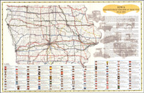 1914-1925 state highway historic map of Iowa
