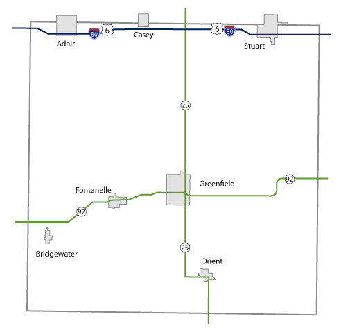 Adair County Map