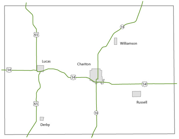 Map of Lucas County, Iowa