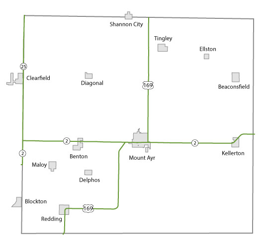 Map of Ringgold County