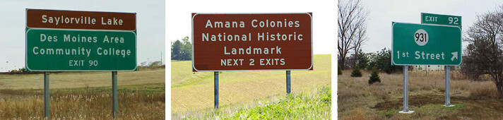 Destination sign examples