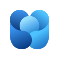 blue curves touching around a center blue circle