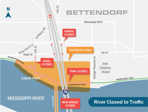 shows restricted area near where explosives will be used
