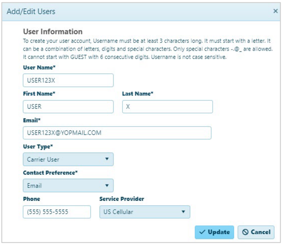 Managing and Adding New Users | Department of Transportation