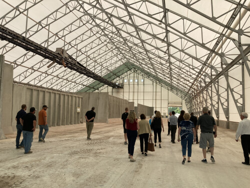 People exploring the inside of a large building