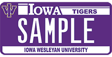 Iowa Wesleyan University Plate