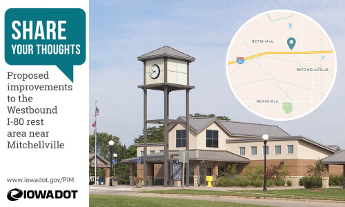 invitation for public input with a photo of the rest area