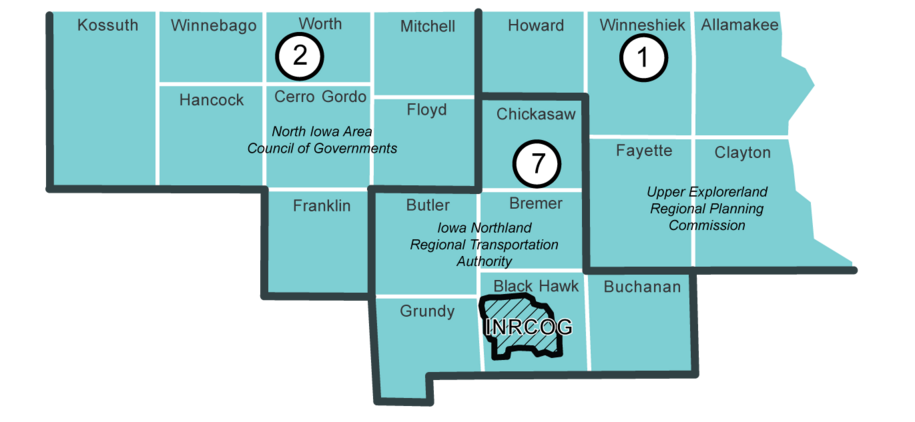 Northeast MPO and RPA Map