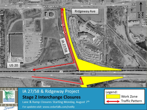 map of the second stage of closures for this project