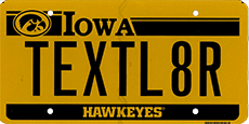 University of Iowa Plate