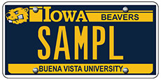 Buena Vista University Plate