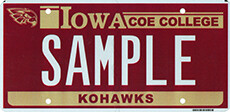 Coe College Plate