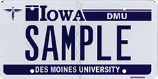 Des Moines University Plate