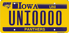 University of Northern Iowa Plate