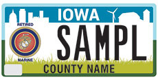 Retired Marine Plate