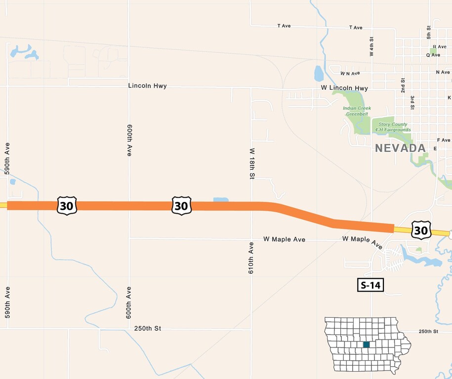 Map showing project area.