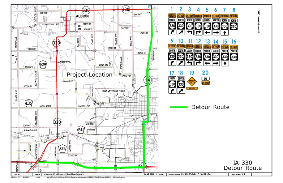 IA 330 Detour Route