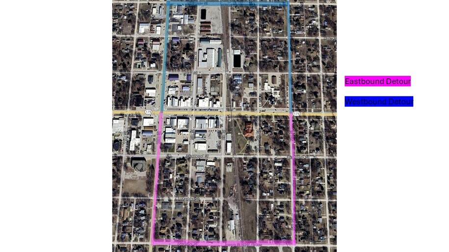 Onawa 175 RR closure detour