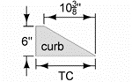 6 Inch Sloped Curb