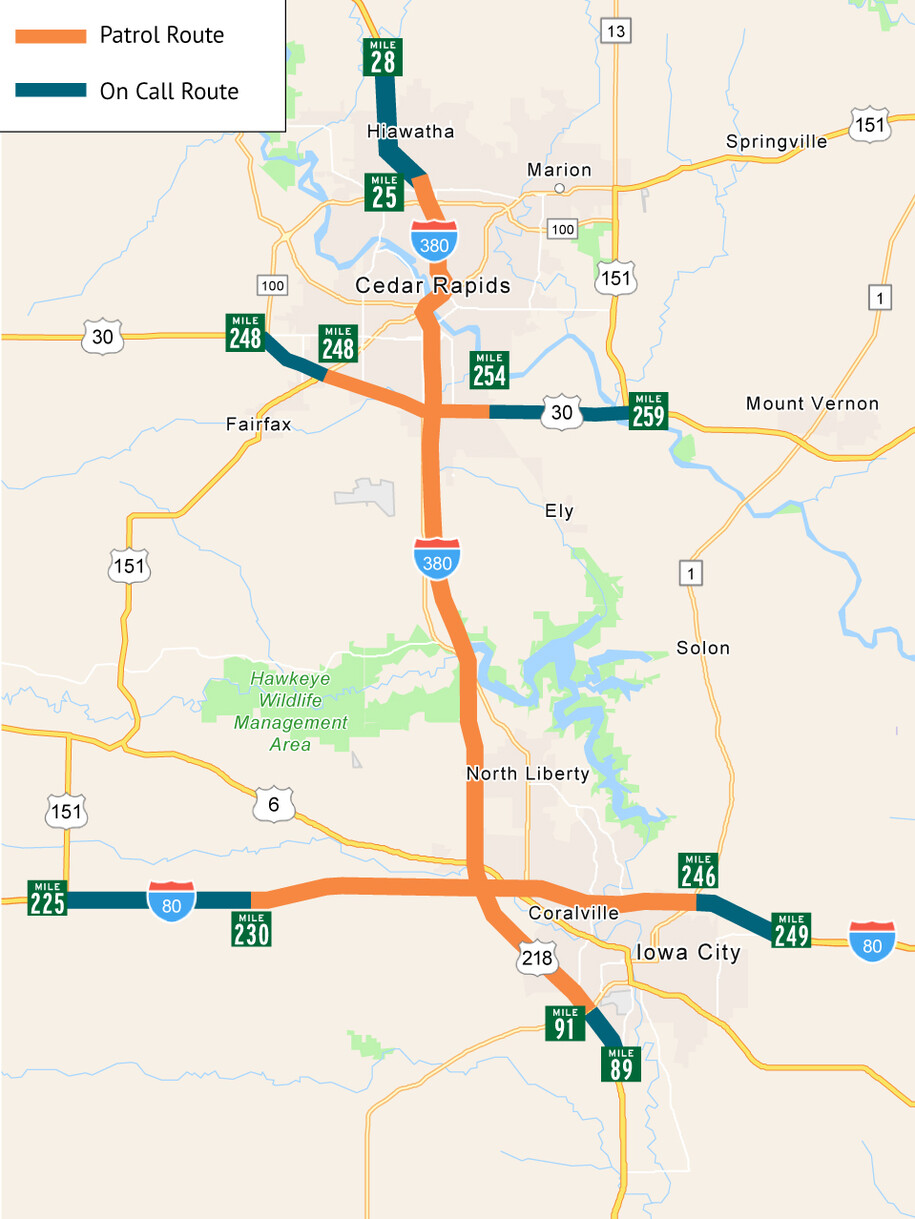 Cedar Rapids - Iowa City Highway Helper