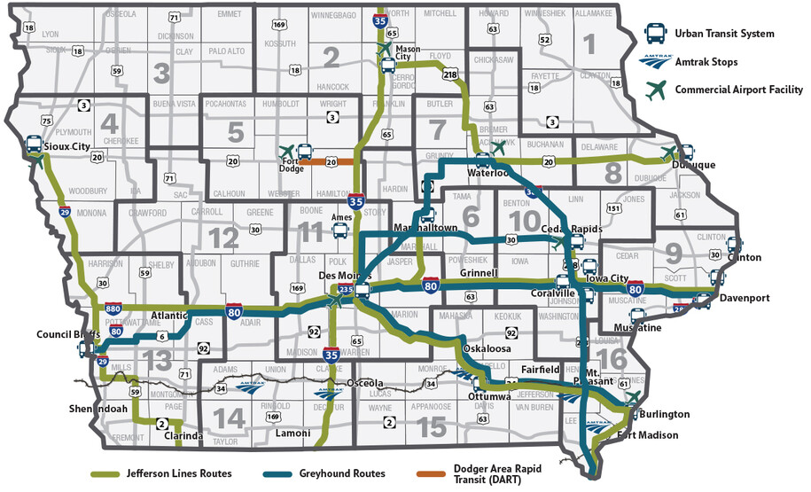 Intercity Bus Route Map