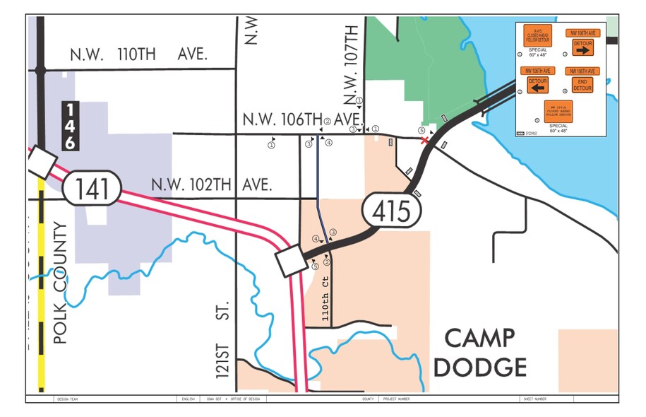 Stage 5 Detour Iowa 415