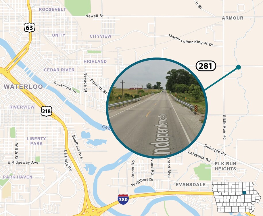 Map of project area as described in text.