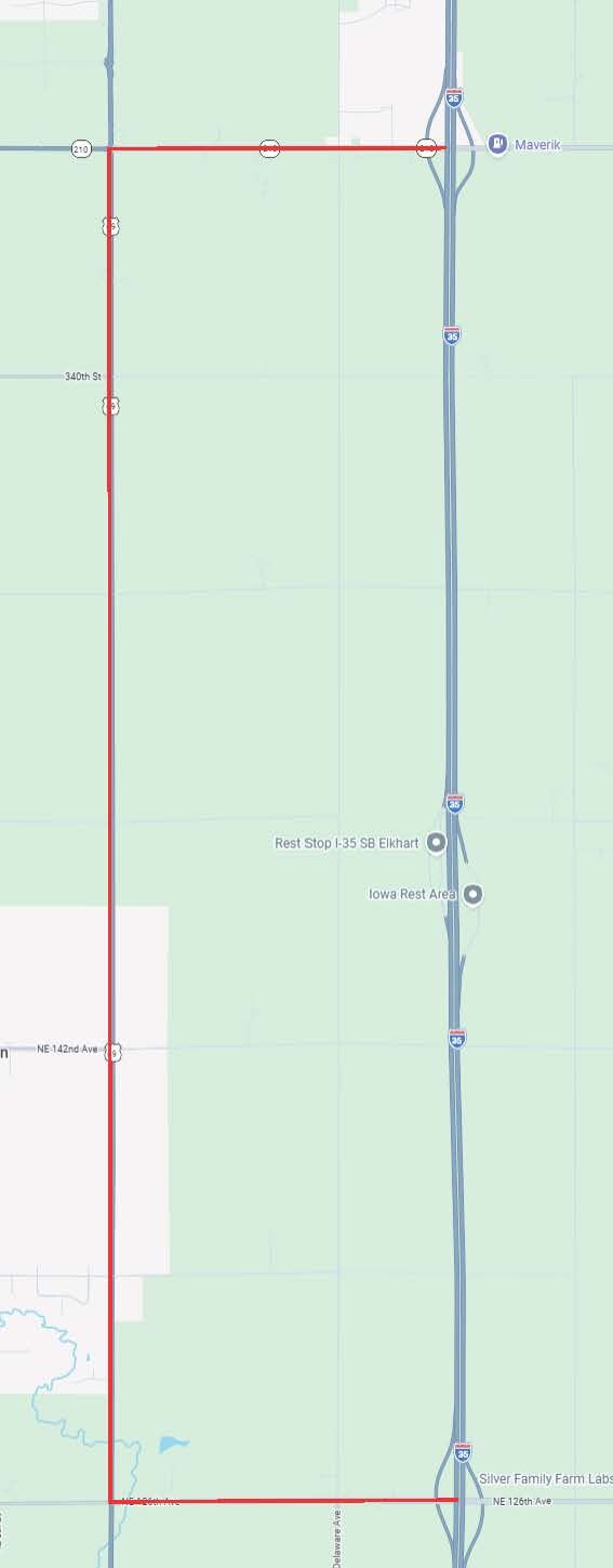 North- and southbound I-35 detour Huxley Elkhart