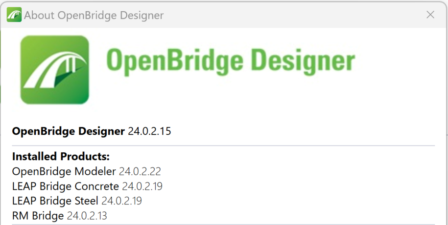 OpenBridge Designer version