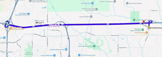 EB I80 On-ramp Detour Map