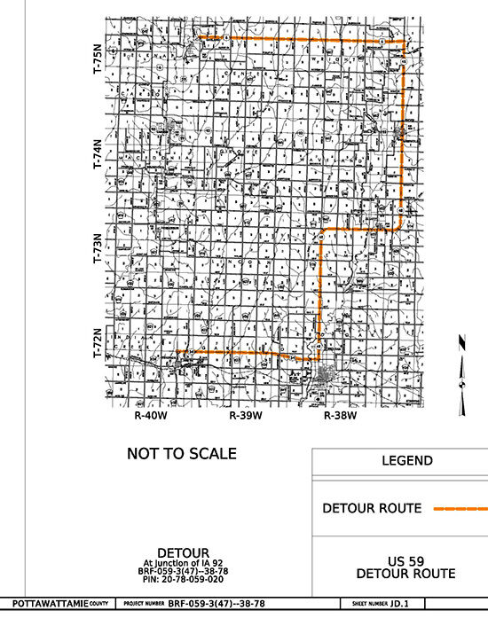 US 59 Detour Map