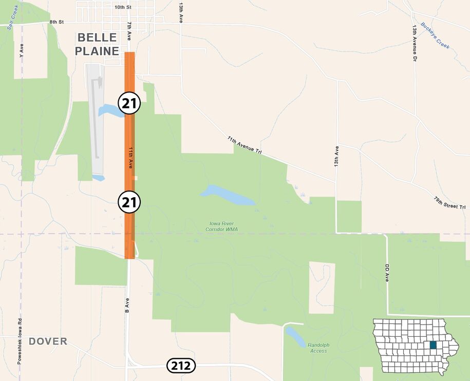 Map of project area as described in text.