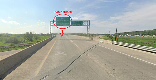 Image of US 20 US75 to SB I29 ramp closure