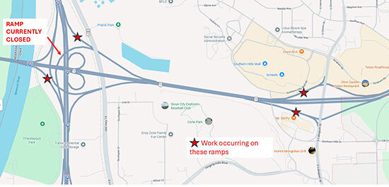 U.S. 20 U.S. 75 Ramp Closures for Paint June 2026