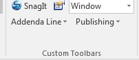 Toolbar showing Addenda Line and Publishing dropdown menus.