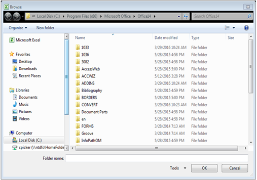 File‑browser dialog prompting the user to select a location for saving the PDF.