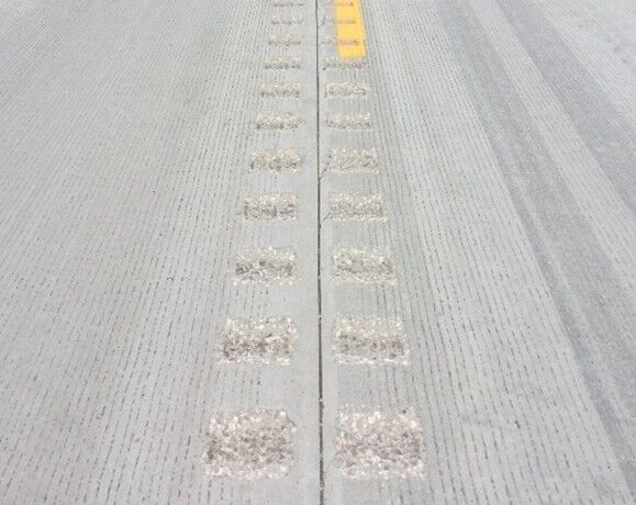 Centerline rumble strip pattern.