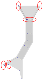 Culvert diagram with interior shot locations marked for outlining.