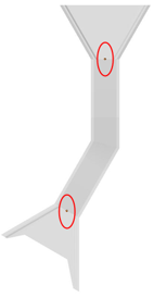 Culvert diagram with inlet and outlet dirt flowline shot locations marked.