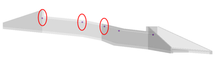 Top‑view culvert diagram showing PRO shots at opening tops and break points.
