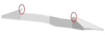 Top‑view culvert diagram with PRO shots marking the back of headwall and wing locations.