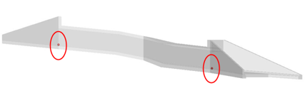 Top‑view culvert diagram with frost trough shot locations marked.