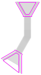 Culvert diagram with breakline chains shown around inlet and outlet.