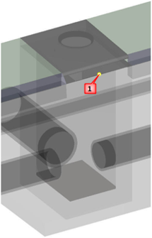 Location of shot 1 on the intake for survey data collection.